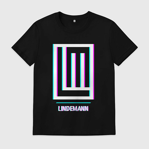 Мужская футболка Lindemann glitch rock / Черный – фото 1