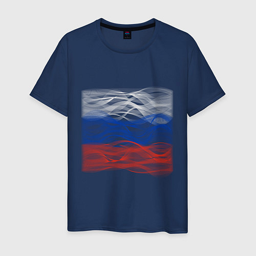 Мужская футболка Триколор флаг / Тёмно-синий – фото 1