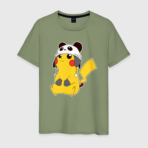 Мужская футболка Pika panda / Авокадо – фото 1