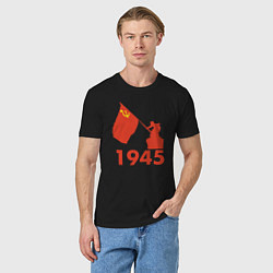 Футболка хлопковая мужская 1945, цвет: черный — фото 2
