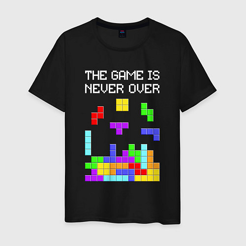 Мужская футболка Tetris - the game is never over / Черный – фото 1