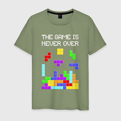 Мужская футболка Tetris - the game is never over / Авокадо – фото 1