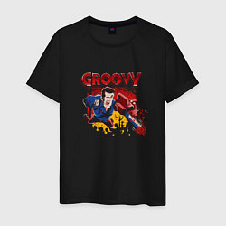 Футболка хлопковая мужская Groovy Ash - Evil Dead, цвет: черный
