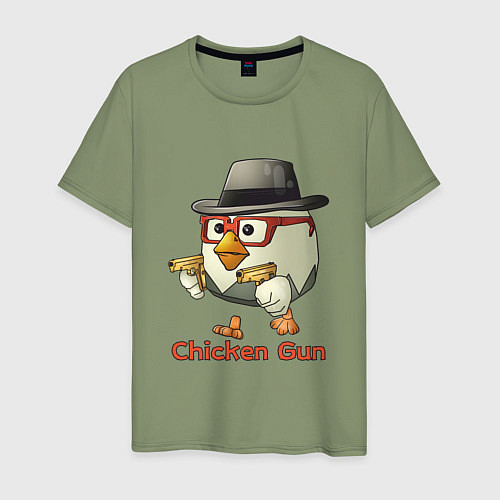 Мужская футболка Чикен ган - курочка в шляпе / Авокадо – фото 1