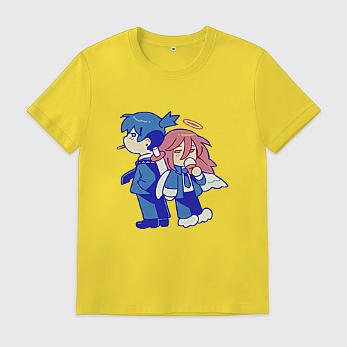 Мужская футболка Angel x aki / Желтый – фото 1