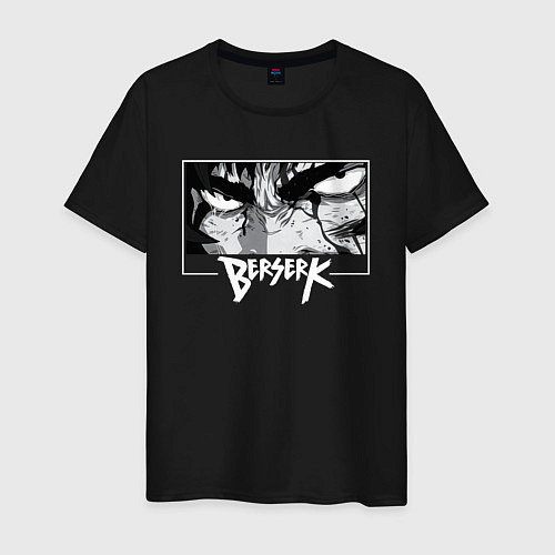 Мужская футболка Ярость Гатса аниме / Черный – фото 1