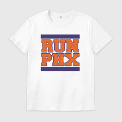 Футболка хлопковая мужская Run Phoenix Suns, цвет: белый