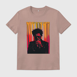 Футболка хлопковая мужская Blinded by the lights, цвет: пыльно-розовый