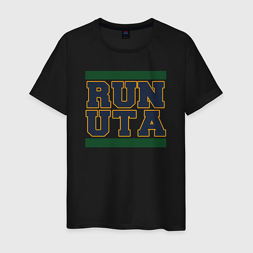Мужская футболка Run Utah Jazz / Черный – фото 1