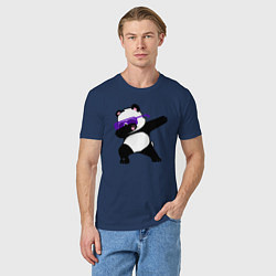 Футболка хлопковая мужская Dab panda, цвет: тёмно-синий — фото 2