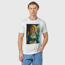 Футболка хлопковая мужская The legend of Zelda - ahegao art, цвет: белый — фото 2