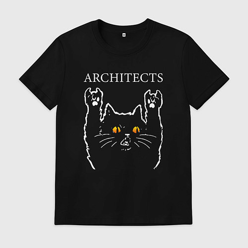 Мужская футболка Architects rock cat / Черный – фото 1