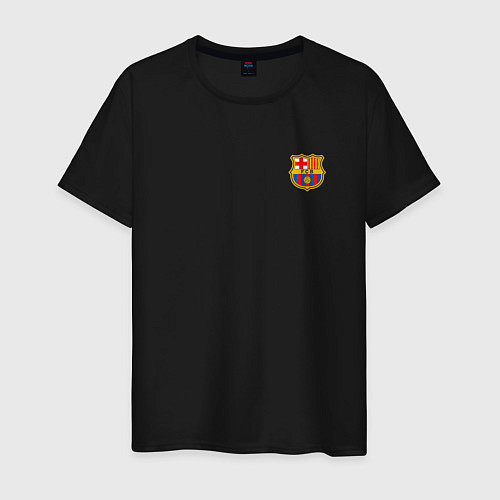 Мужская футболка ФК Барселона эмблема / Черный – фото 1