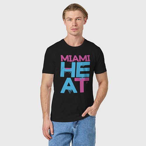 Мужская футболка Miami Heat style / Черный – фото 3