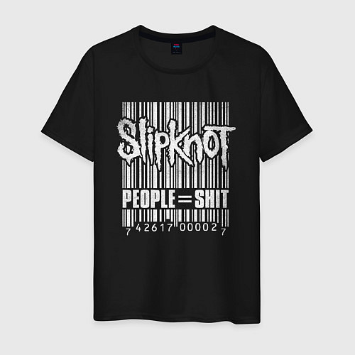 Мужская футболка Slipknot bar code / Черный – фото 1