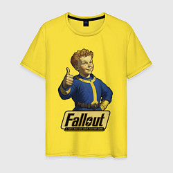 Футболка хлопковая мужская Real vault boy, цвет: желтый