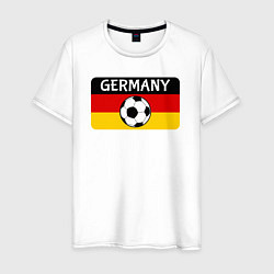 Футболка хлопковая мужская Football Germany, цвет: белый