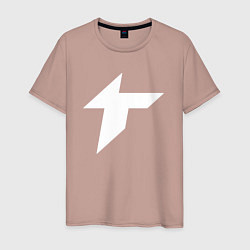 Футболка хлопковая мужская Thunder awaken logo, цвет: пыльно-розовый