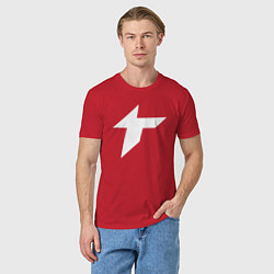Футболка хлопковая мужская Thunder awaken logo, цвет: красный — фото 2