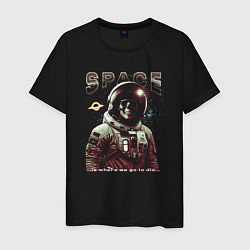 Футболка хлопковая мужская Death in Space, цвет: черный
