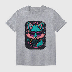 Футболка хлопковая мужская Sweet Little Fox, цвет: меланж