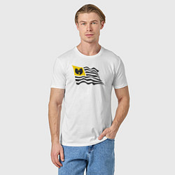 Футболка хлопковая мужская Wu-tang flag, цвет: белый — фото 2