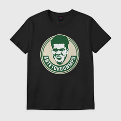 Футболка хлопковая мужская Antetokounmpo, цвет: черный