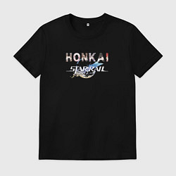 Футболка хлопковая мужская Персонажи Honkai Star Rail, цвет: черный