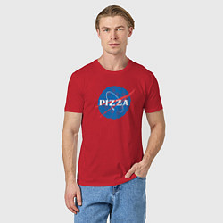 Футболка хлопковая мужская Pizza, цвет: красный — фото 2