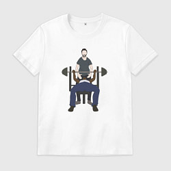 Футболка хлопковая мужская Just Do It, CJ!, цвет: белый