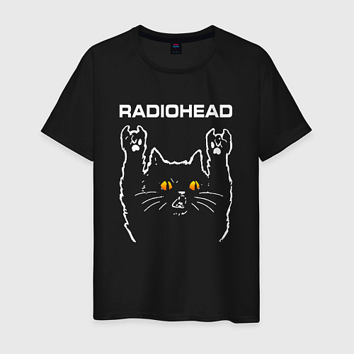 Мужская футболка Radiohead rock cat / Черный – фото 1