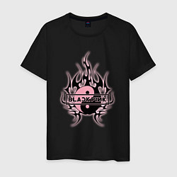 Футболка хлопковая мужская Blackpink - logo in yang, цвет: черный