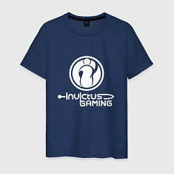 Футболка хлопковая мужская Invictus Gaming logo, цвет: тёмно-синий