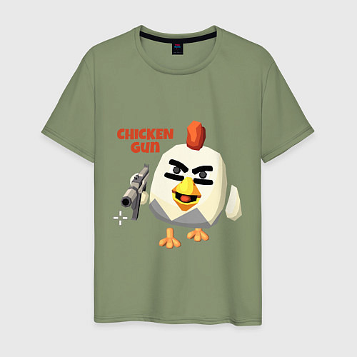 Мужская футболка Chicken Gun злой / Авокадо – фото 1
