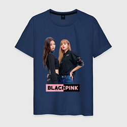 Футболка хлопковая мужская Blackpink kpop, цвет: тёмно-синий