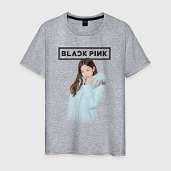 Футболка хлопковая мужская Jisoo Blackpink winter, цвет: меланж