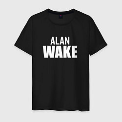 Футболка хлопковая мужская Alan Wake logo, цвет: черный