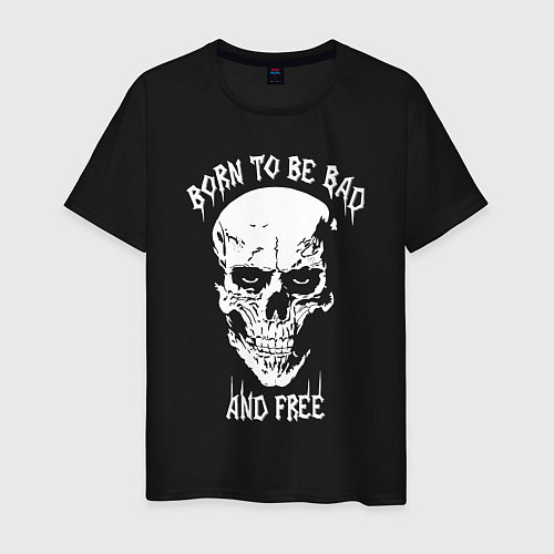 Мужская футболка Born to be free / Черный – фото 1