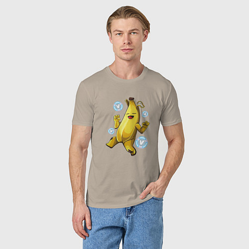 Мужская футболка Банан с В-баксами Фортнайт / Миндальный – фото 3