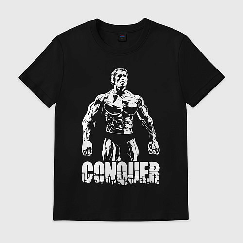 Мужская футболка Arnold conquer / Черный – фото 1