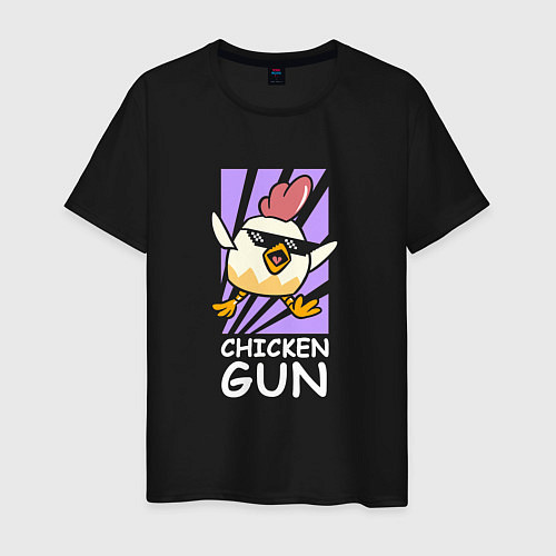 Мужская футболка Chicken Gun - Game / Черный – фото 1