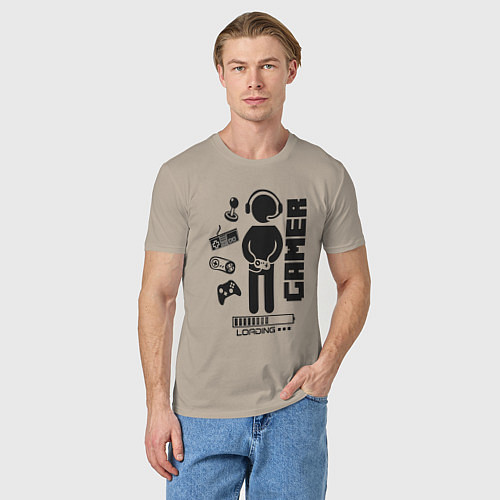 Мужская футболка Игроман / Миндальный – фото 3