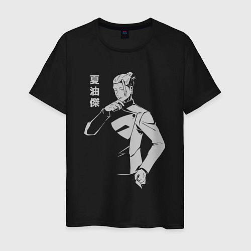 Мужская футболка Гето Сугуру студент / Черный – фото 1
