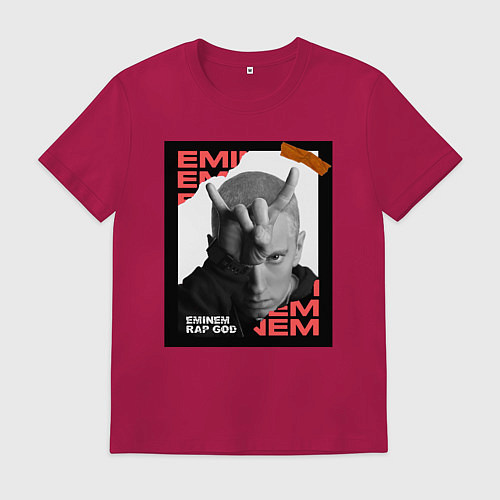 Мужская футболка Rap god / Маджента – фото 1