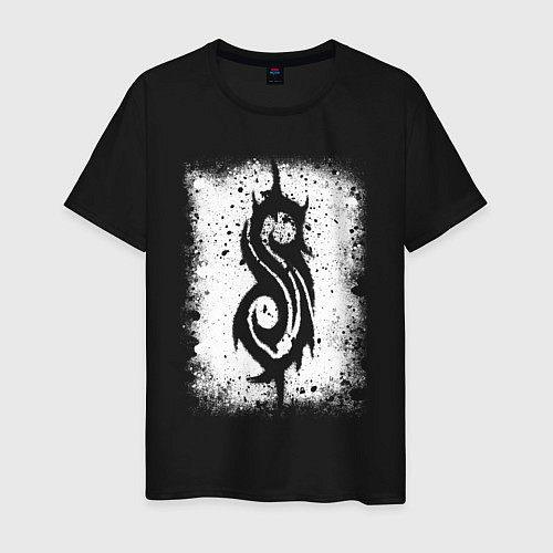 Мужская футболка Slipknot logo / Черный – фото 1