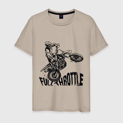 Мужская футболка Полный газ / Миндальный – фото 1