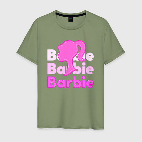 Мужская футболка Логотип Барби объемный / Авокадо – фото 1