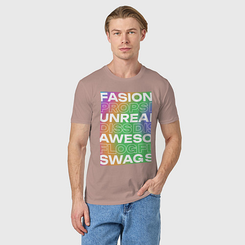 Мужская футболка Fasion-Style / Пыльно-розовый – фото 3