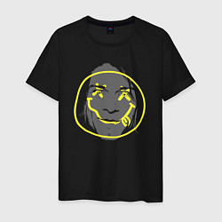 Футболка хлопковая мужская Nirvana smiling, цвет: черный