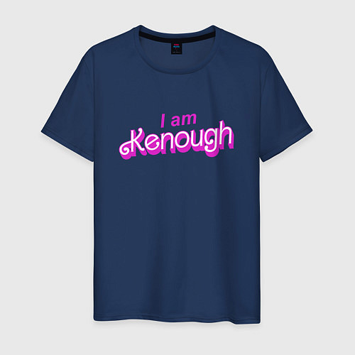Мужская футболка I am kenough barbie / Тёмно-синий – фото 1